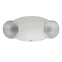 Dual Head LED Emergency Light with two adjustable lamps and built-in backup battery for power outages.