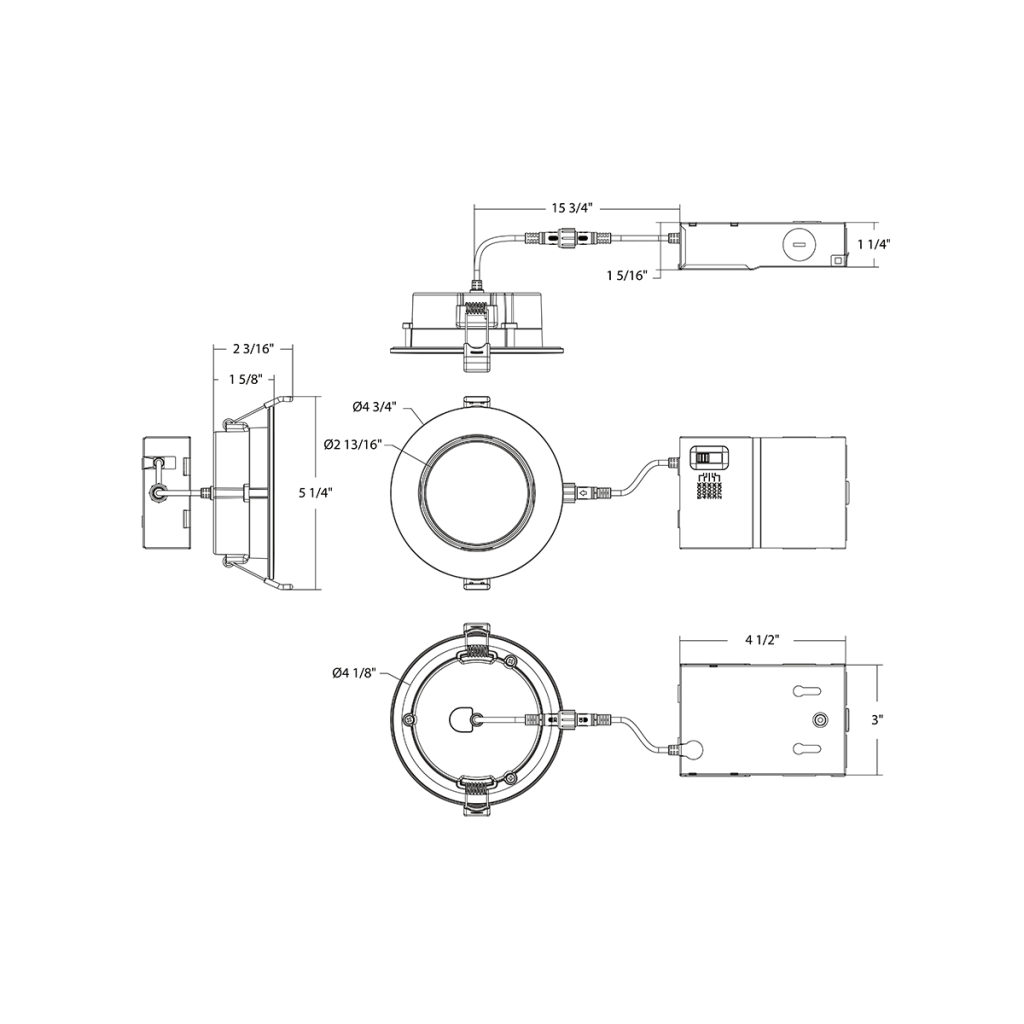 4" RAB Gimbal Downlight - 5CCT