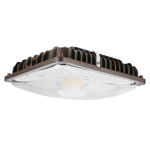 Essentials LED Canopy Light 3 CCT 24 to 60W with durable aluminum housing and glare-reducing optics for parking garages