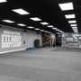Interior view of a gym lit by 2x4 Archipelago Backlit LED Panel Lights 45W with selectable wattage and color temperature