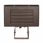 LED Flood Light - 200W shown from the back with mounting bracket and vented waterproof housing design