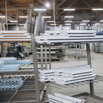 2ft LED Hazardous Location and Marine Grade Linear Light 50W fixtures installed in an industrial manufacturing facility