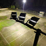 LED High Mast Light illuminating a large outdoor sports field with bright, even white light at night