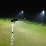LED High Mast Light illuminating a large sports field with bright, uniform light during nighttime play.