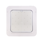 Square LED Canopy Light 240W with frosted lens and slim IP65-rated housing for durable outdoor use