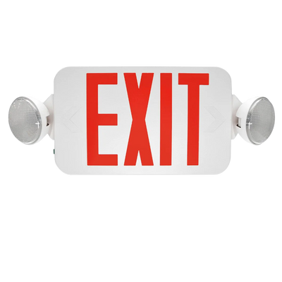 LED Exit Sign & Emergency Light Combo - Remote Capable