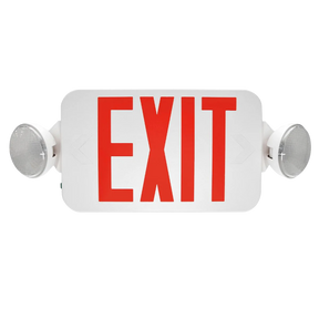 LED Exit Sign & Emergency Light Combo - Remote Capable