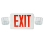 LED Exit Sign & Emergency Light Combo with red letters and dual adjustable emergency lights for safe exit guidance.