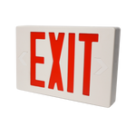 LED Exit Sign with bright red lettering and corrosion-resistant housing designed for clear visibility and safety.