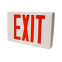 LED Exit Sign with bright red lettering and corrosion-resistant housing designed for clear visibility and safety.