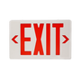 LED Exit Sign with bright red letters, corrosion-resistant housing, visible from 50 feet, for safe building evacuation.