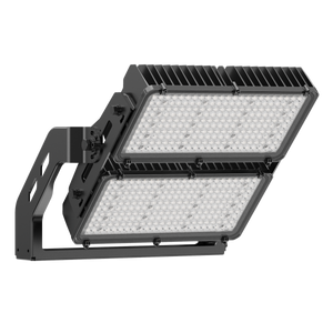 LED High Mast Flood Light 1200/960/800W with dual panel design and adjustable mounting bracket for large area illumination