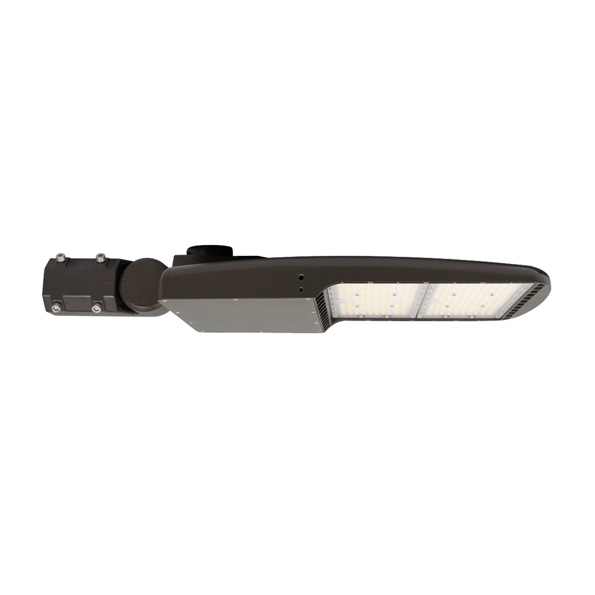 LED Shoebox Area Light 300W 42000 lumens with adjustable mounting bracket for outdoor pole installation