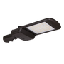 LED Shoebox Area Light with adjustable 3 CCT, swappable optics, and selectable wattage 150/120/100W for outdoor use
