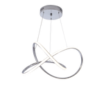 LED Swirl Chandelier 3-CCT 30W pendant light with adjustable height and softly diffused glow for modern spaces