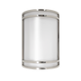 LED Wall Sconce Brushed Nickel 3-CCT 15W with opal acrylic shade for vertical or horizontal mounting