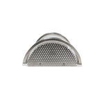 Front view of LED Wall Sconce Brushed Nickel 3-CCT 15W with perforated metal design and curved frame