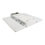 White compact Linear LED Low Bay 130W fixture designed for easy installation in commercial spaces