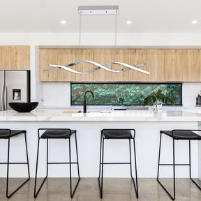 LED Wave Linear Pendant Light – 3-CCT – 35W