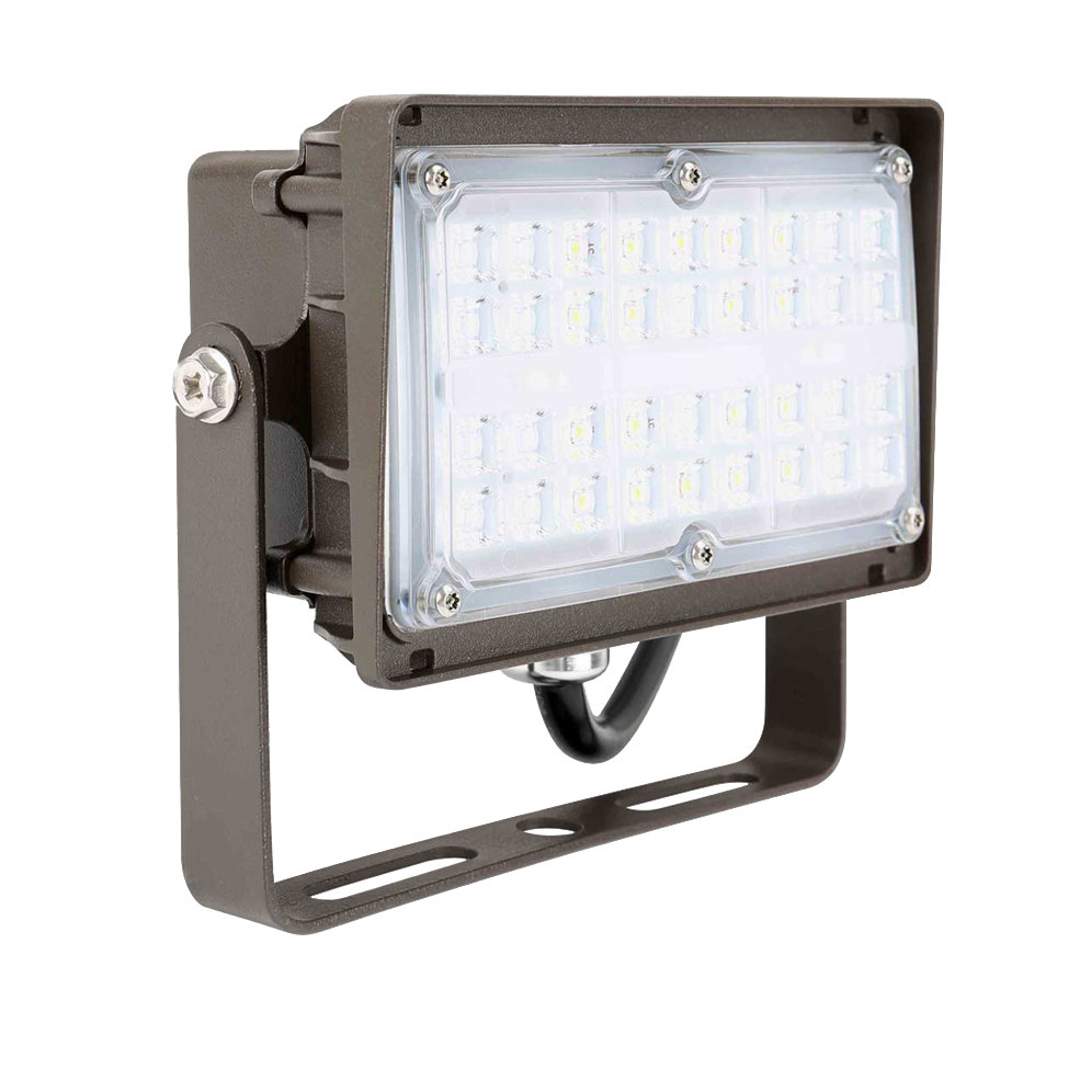 Mini LED Flood Light 45W with rugged IP65 housing and adjustable mounting bracket for outdoor use in extreme conditions