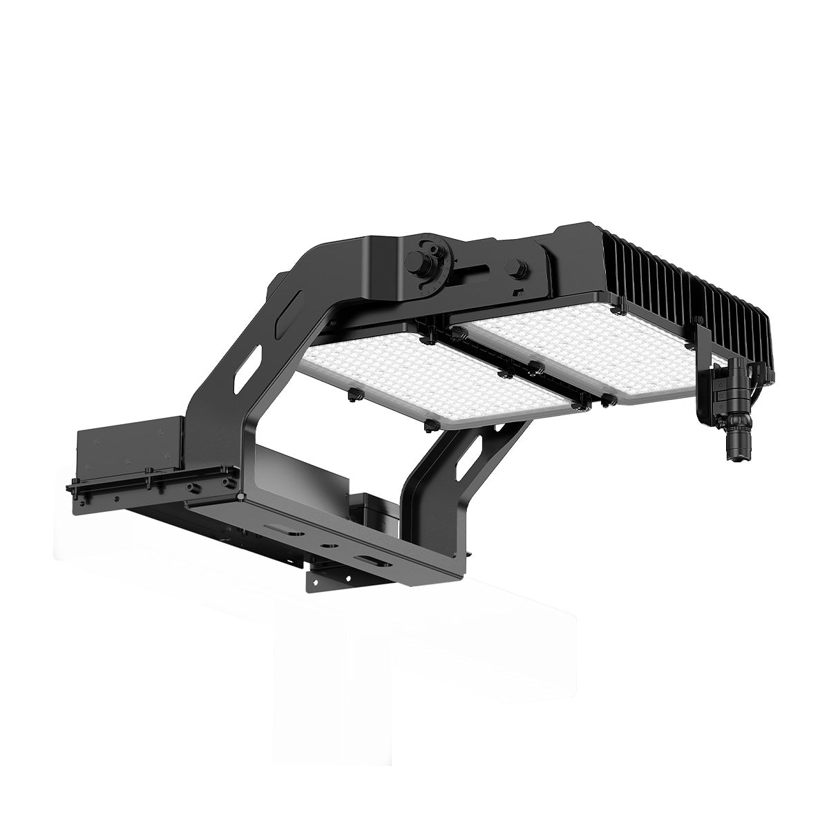 LED High Mast Light with adjustable trunnion bracket and three LED modules for powerful large-area illumination
