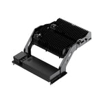 Black LED High Mast Light with adjustable brackets and heat dissipation fins for large area illumination