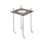 Anchor bolt base plate for Round Steel Light Pole 4 inch with four bolts and dark bronze finish plate