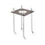 Anchor bolt base plate for Round Steel Light Pole 4 inch with four bolts and dark bronze finish plate