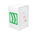 White recycling kit box for 2ft U-shape fluorescent tubes with green recycling labels and shipping information
