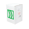 White recycling kit box for 2ft U-shape fluorescent tubes with green recycling labels and shipping information