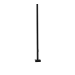 Round Steel Light Pole - 4 inch diameter with dark bronze finish, durable steel shaft, base plate, and reinforced handhole.