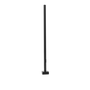 Round Steel Light Pole - 4 inch diameter with dark bronze finish, durable steel shaft, base plate, and reinforced handhole.