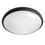 15 Single Ring LED Ceiling Light with black finish and white diffuser modern slim design adjustable color temperature