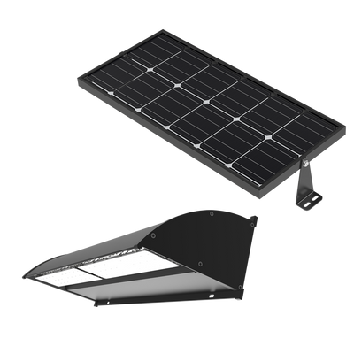 Solar LED Wall Pack Light with Bi-Facial Solar Panel