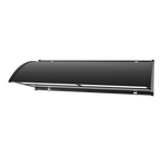 Solar LED Wall Pack Light with sleek black vandal-proof housing and flexible solar panel for versatile mounting options