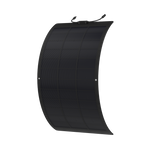 Flexible curved solar panel for Solar LED Wall Pack Light ideal for boats, RVs, and lightweight curved surfaces.