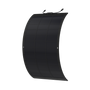 Flexible curved solar panel for Solar LED Wall Pack Light ideal for boats, RVs, and lightweight curved surfaces.