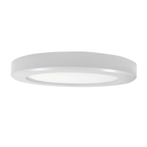 12" Surface Mount LED Downlight with sleek white rim, ultra-thin design, and adjustable color temperature options