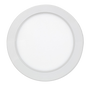 12" Surface Mount LED Downlight with sleek white rim, ultra-thin design, and adjustable 3-CCT lighting options