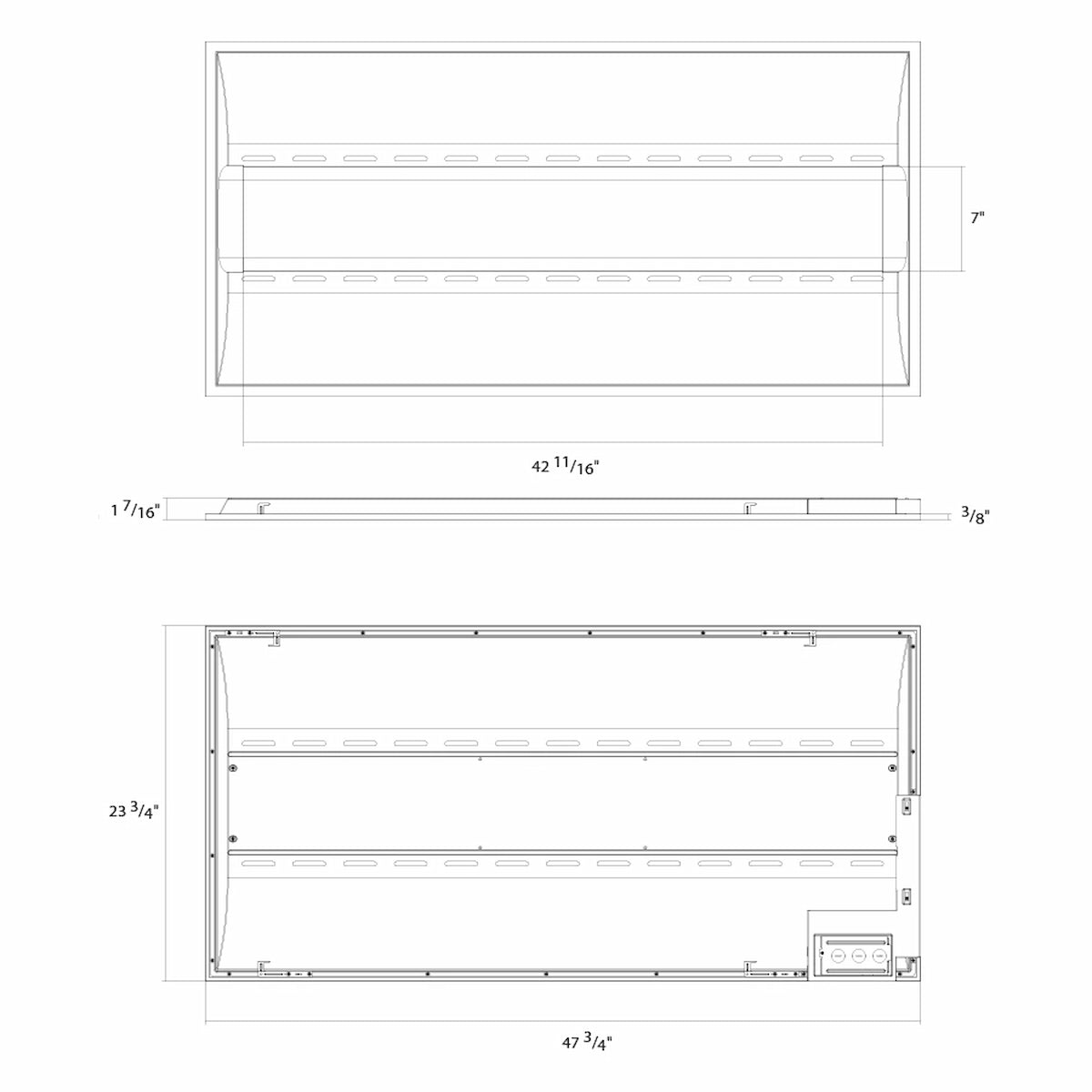 2x4 44W Selectable RAB SWISH AIR Air-Return Troffer