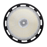 Close-up of UFO LED High Bay 3–CCT with adjustable beam angles and energy-saving LED lights