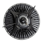 Top view of a black UFO LED High Bay light showing cooling fins and mounting hardware for industrial use