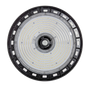 UFO LED High Bay 310/270/240W with circular LED array and black frame for high clear height lighting applications
