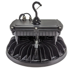 UFO LED High Bay 310/270/240W with hook mount and cooling fins for durable commercial lighting solutions