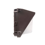 Side view of Semi Cutoff LED Wall Pack - 3CCT - 65/52/39/26W with dark housing and clear lens panel
