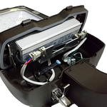 Internal view of LED Architectural Shoebox Light 240W showing wiring and high efficiency LED driver unit