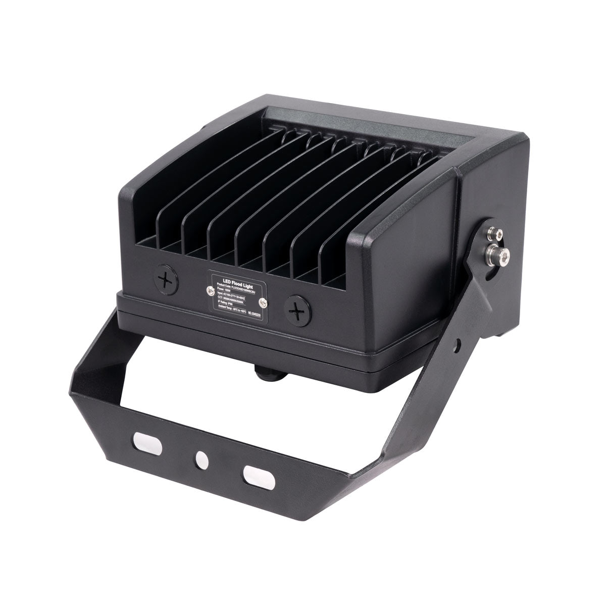Selectable FL Series LED Flood Light with adjustable power and color temperature in durable black housing with mounting bracket