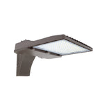 LED Shoebox Area Light 150W with low-profile design and durable die-cast housing for outdoor use on poles up to 30ft