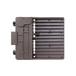 Top view of LED Shoebox Area Light 150W with durable die-cast housing and low-profile design for outdoor use