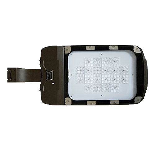 LED Architectural Shoebox Light 120W with dark bronze finish and multiple LED chips for bright outdoor lighting